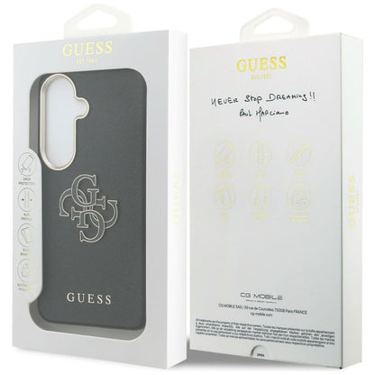Husa pentru Samsung Galaxy S26 Plus S947, Guess, 4G Grained Big and Classic Logo, Neagra