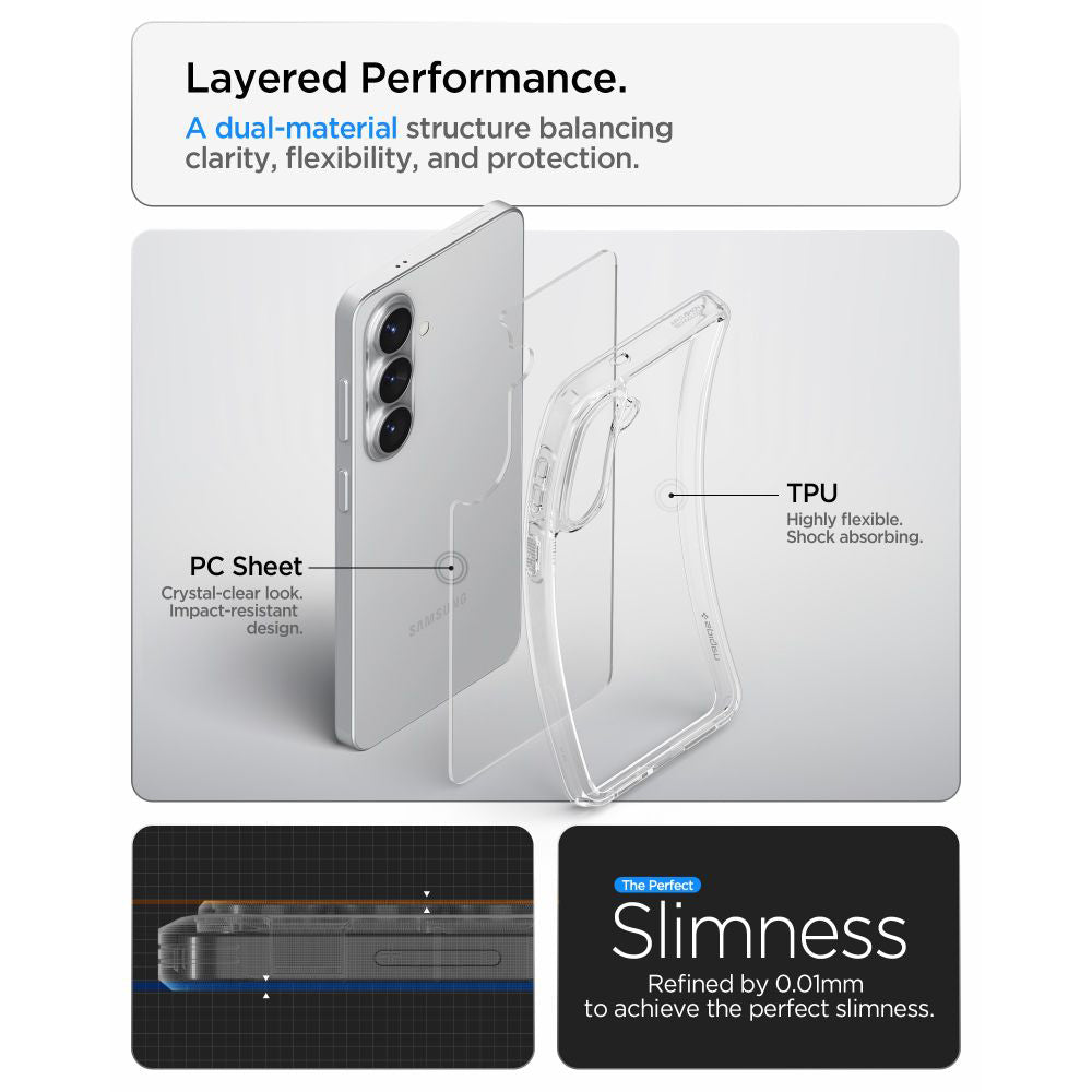 Husa pentru Samsung Galaxy S26 Plus S947, Spigen, Ultra Hybrid, Transparenta ACS10707