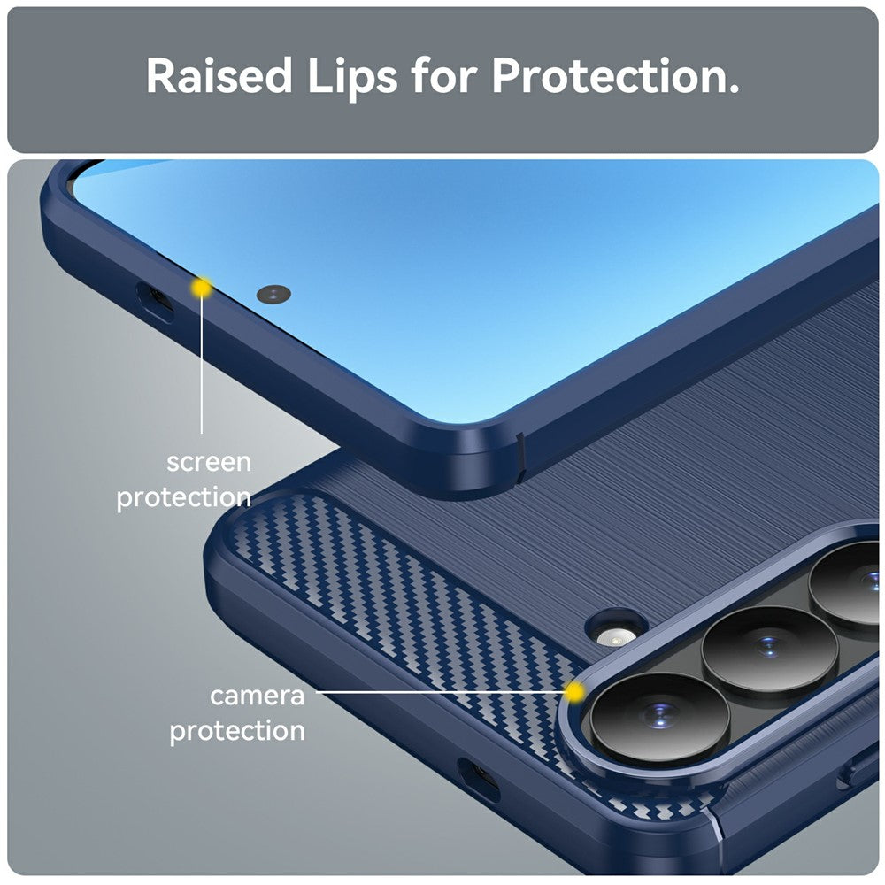 Husa pentru Samsung Galaxy S26 Plus, Techsuit, Carbon, Albastra