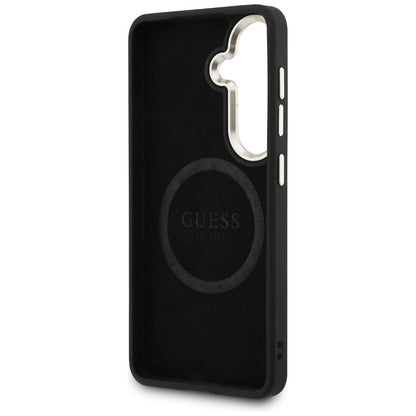 Husa pentru Samsung Galaxy S26 S942, GUESS, 4G Big Rhinestone Triangle Strap, Neagra