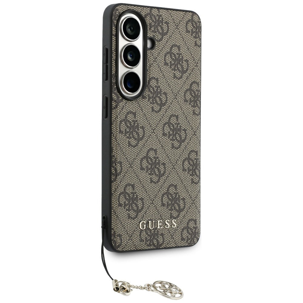 Husa pentru Samsung Galaxy S26 S942, Guess, 4G Classic Logo Charm, Maro