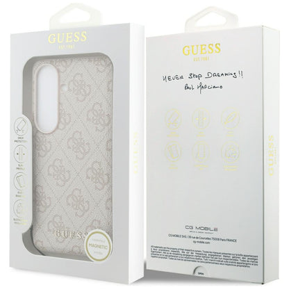 Husa pentru Samsung Galaxy S26 S942, Guess, 4G Classic Logo Charm, Roz