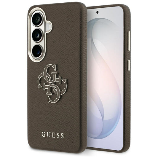 Husa pentru Samsung Galaxy S26 S942, Guess, 4G Grained Big and Classic Logo, Maro