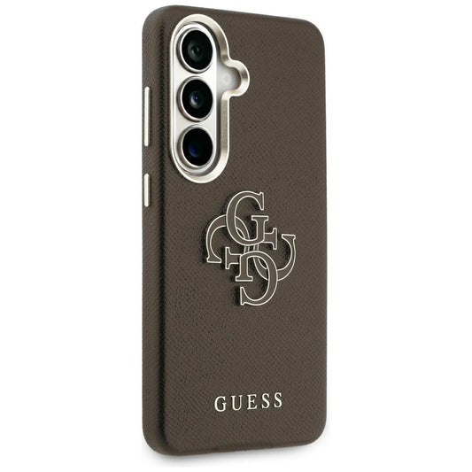 Husa pentru Samsung Galaxy S26 S942, Guess, 4G Grained Big and Classic Logo, Maro