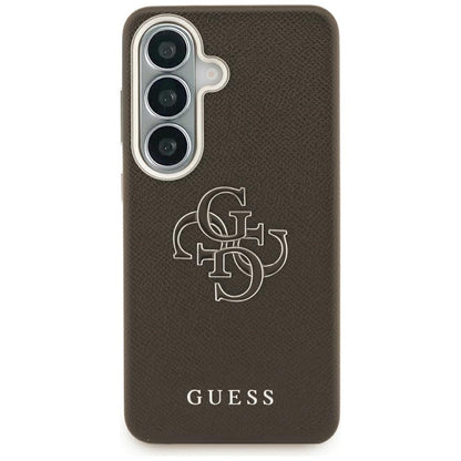 Husa pentru Samsung Galaxy S26 S942, Guess, 4G Grained Big and Classic Logo, Maro