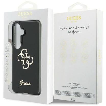 Husa pentru Samsung Galaxy S26 S942, Guess, IML Big Metal 4G Script, Neagra