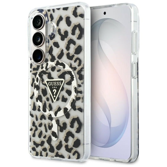 Husa MagSafe pentru Samsung Galaxy S26 S942, Guess, IML Leopard Pattern, Neagra