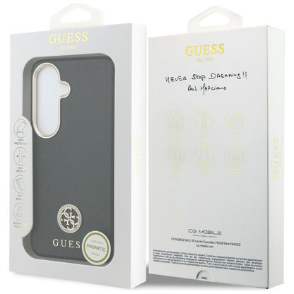 Husa pentru Samsung Galaxy S26 S942, Guess, Rhinestone Round Logo, Neagra
