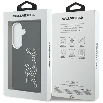 Husa pentru Samsung Galaxy S26 S942, Karl Lagerfeld, Signature Resin Logo, Neagra