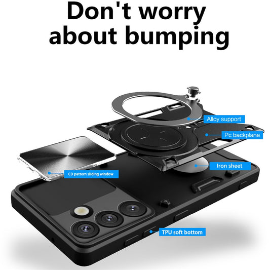 Husa pentru Samsung Galaxy S26, Techsuit, CamGuard Pro, Neagra