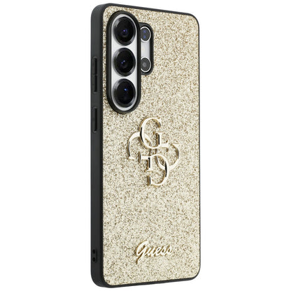 Husa pentru Samsung Galaxy S26 Ultra S948, Guess, Fixed Glitter Big 4G Metal Frame, Aurie