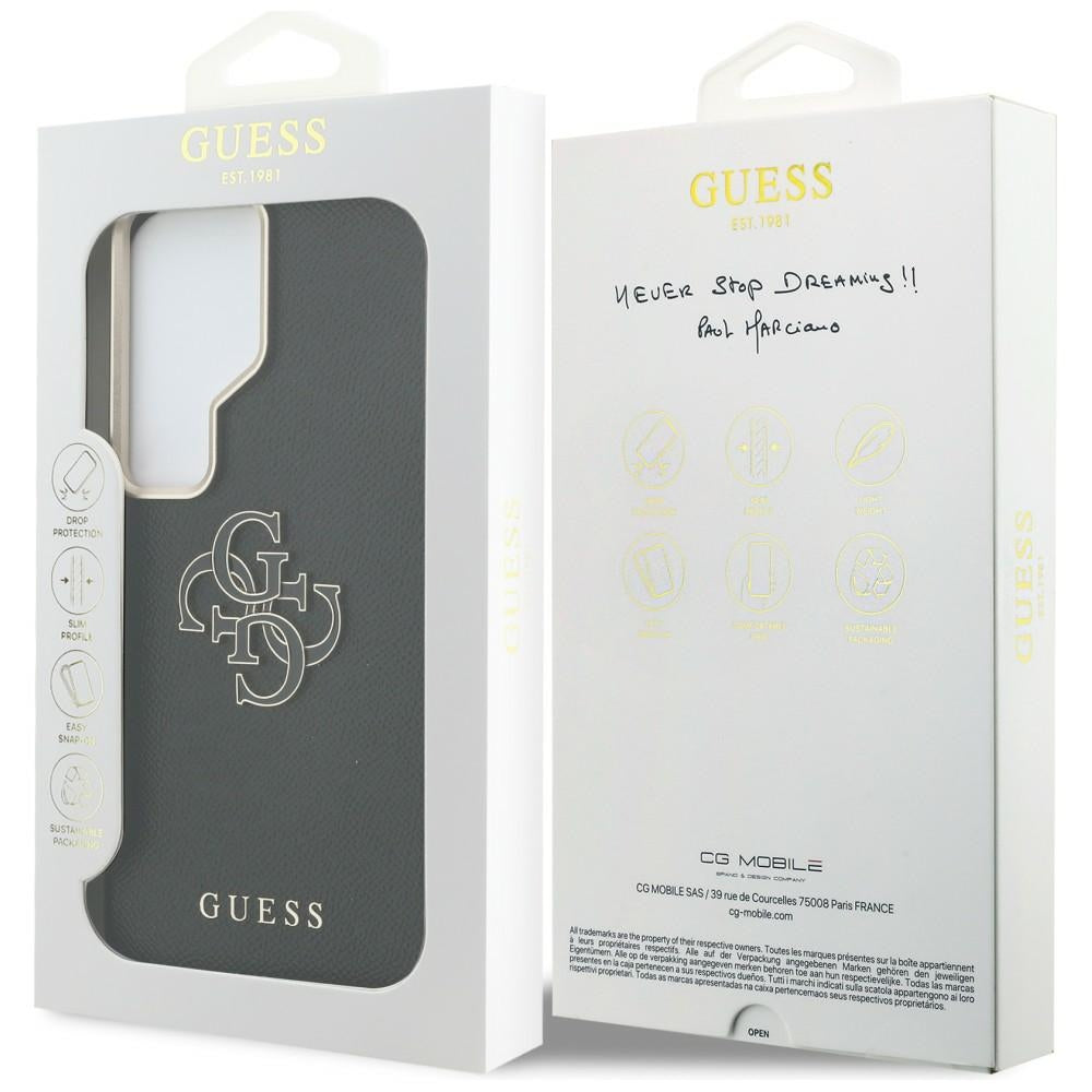 Husa pentru Samsung Galaxy S26 Ultra S948, Guess, 4G Grained Big and Classic Logo, Neagra