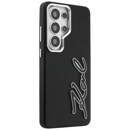 Husa pentru Samsung Galaxy S26 Ultra S948, Karl Lagerfeld, Signature Resin Logo, Neagra