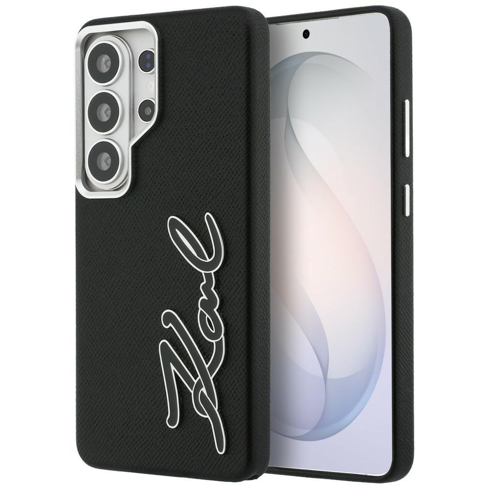 Husa pentru Samsung Galaxy S26 Ultra S948, Karl Lagerfeld, Signature Resin Logo, Neagra