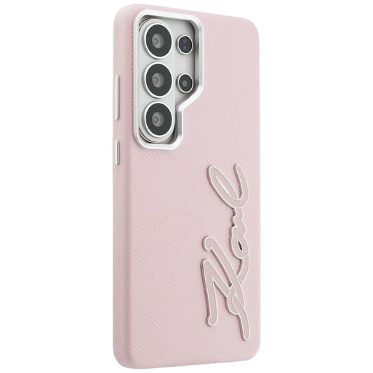 Husa pentru Samsung Galaxy S26 Ultra S948, Karl Lagerfeld, Signature Resin Logo, Roz