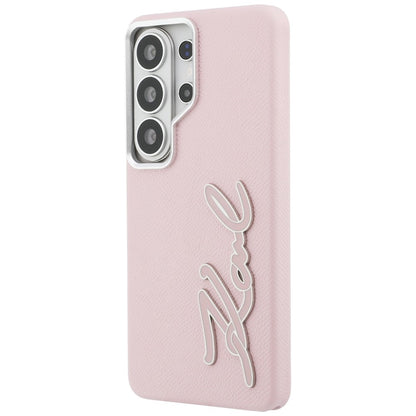 Husa pentru Samsung Galaxy S26 Ultra S948, Karl Lagerfeld, Signature Resin Logo, Roz