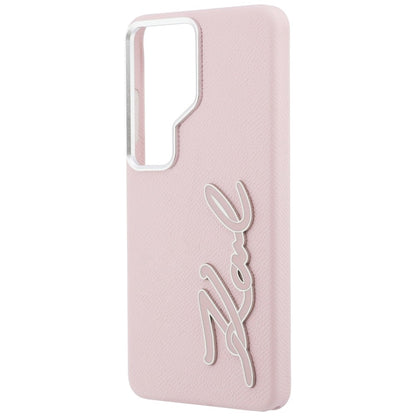 Husa pentru Samsung Galaxy S26 Ultra S948, Karl Lagerfeld, Signature Resin Logo, Roz