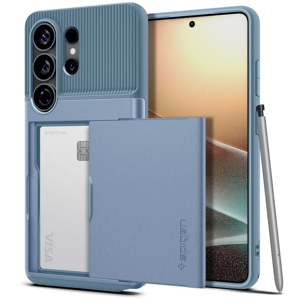 Husa pentru Samsung Galaxy S26 Ultra S948, Spigen, Slim Armor CS, Bleu ACS11225