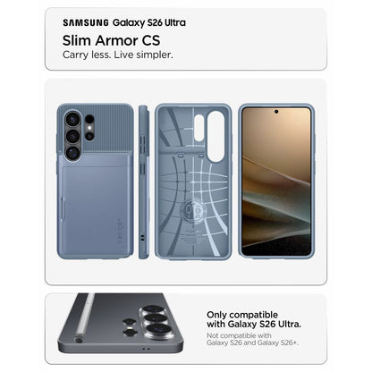 Husa pentru Samsung Galaxy S26 Ultra S948, Spigen, Slim Armor CS, Bleu ACS11225