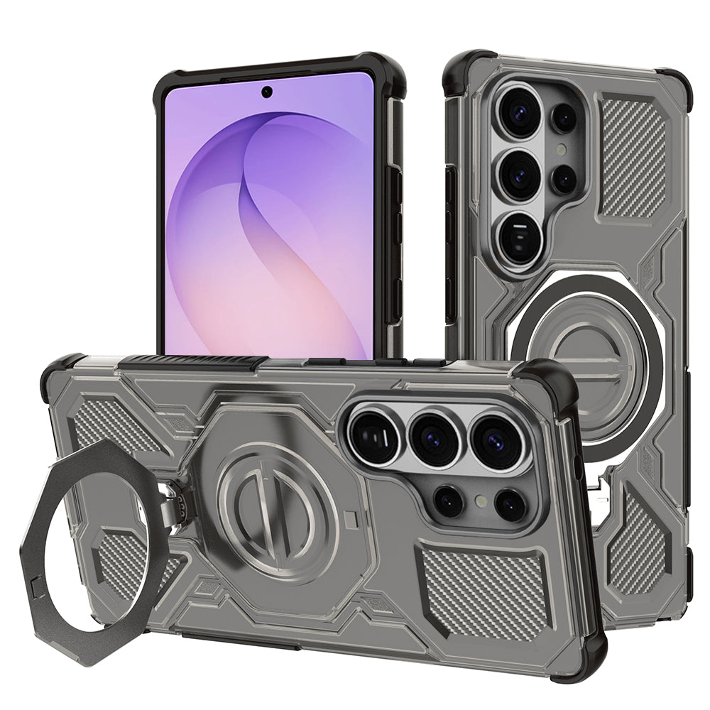 Husa pentru Samsung Galaxy S26 Ultra, Techsuit, Carbon Shield Pro, Fumurie