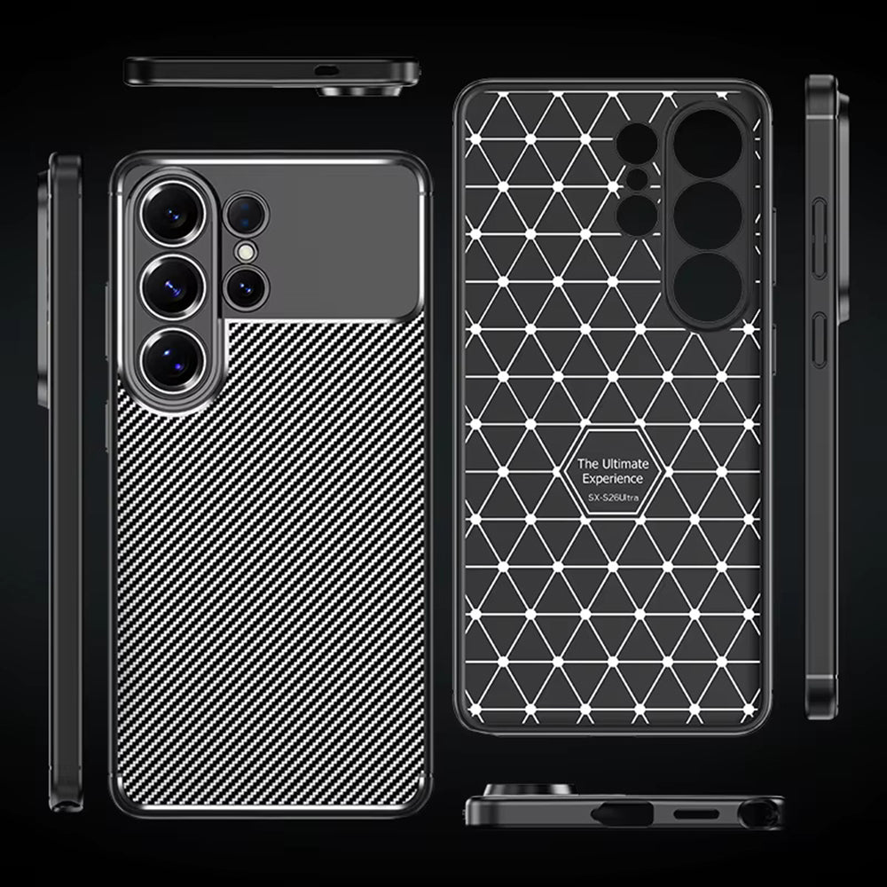 Husa pentru Samsung Galaxy S26 Ultra S948, Techsuit, CarbonFiber, Neagra