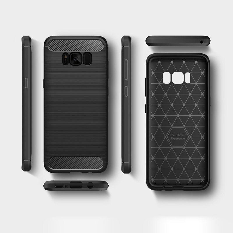 Husa pentru Samsung Galaxy S8+ G955, Techsuit, Carbon, Neagra