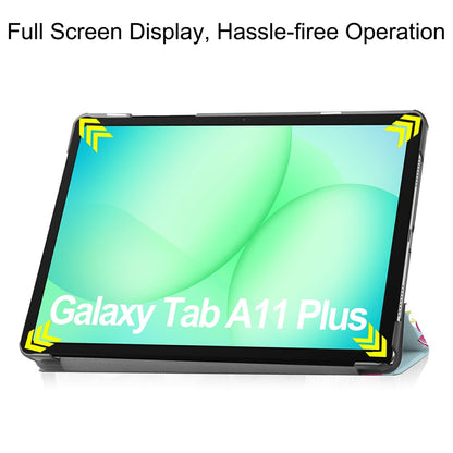 Husa pentru Samsung Galaxy Tab A11+ / Tab A9+, Techsuit, FoldPro Unicorn, Multicolor