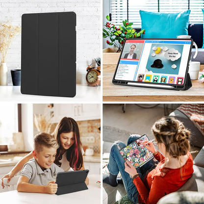 Husa pentru Samsung Galaxy Tab A11+ / Tab A9+, Techsuit, Flex Trifold, Bleu