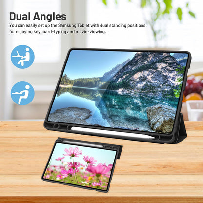 Husa pentru Samsung Galaxy Tab A9+, Techsuit, Flex Trifold, Gri