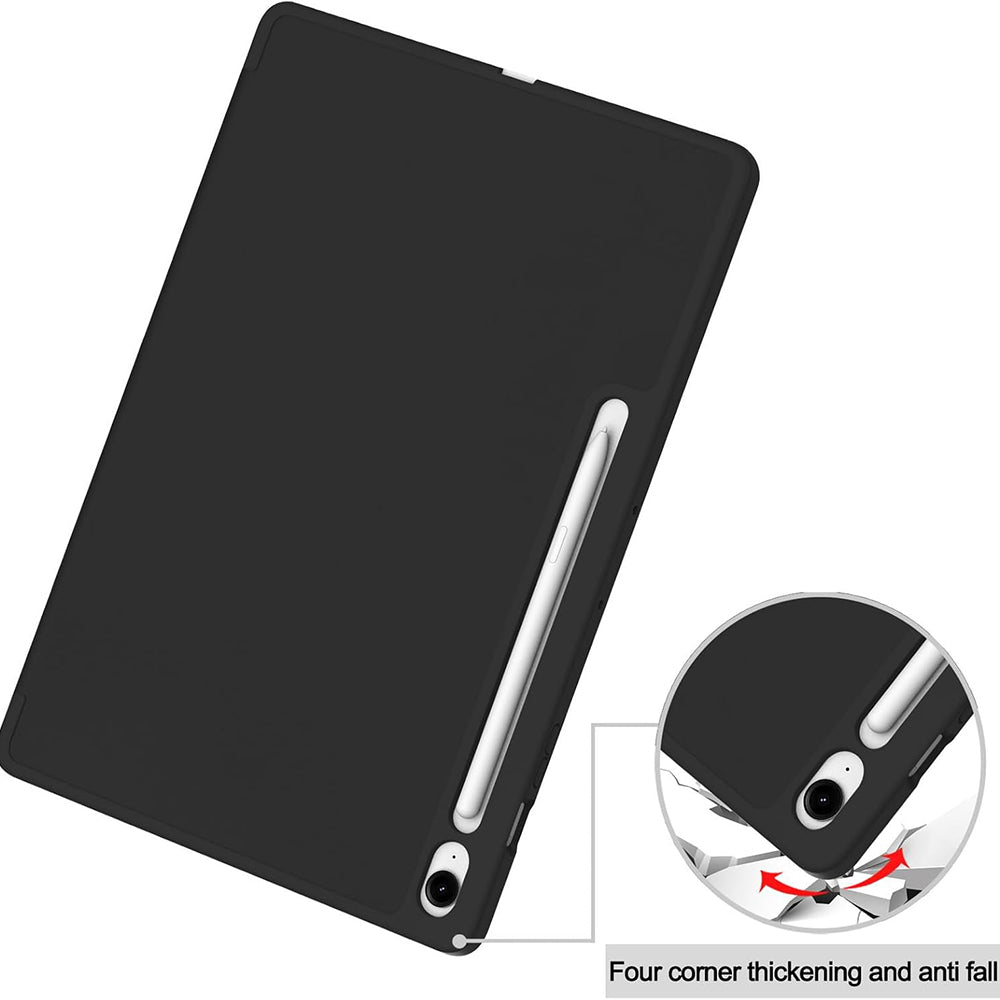 Husa pentru Samsung Galaxy Tab S10 FE+, Techsuit, Flex Trifold, Neagra