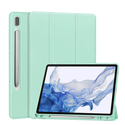 Husa pentru Samsung Galaxy Tab S10 FE+, Techsuit, Flex Trifold, Verde Matcha