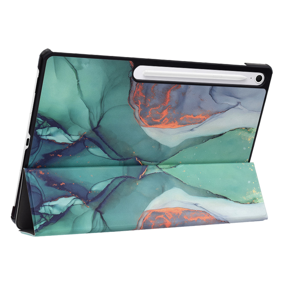 Husa pentru Samsung Galaxy Tab S10 FE+, Techsuit, FoldPro Green Time, Multicolor