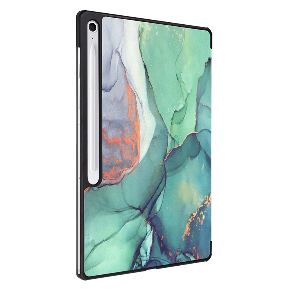 Husa pentru Samsung Galaxy Tab S10 FE+, Techsuit, FoldPro Green Time, Multicolor