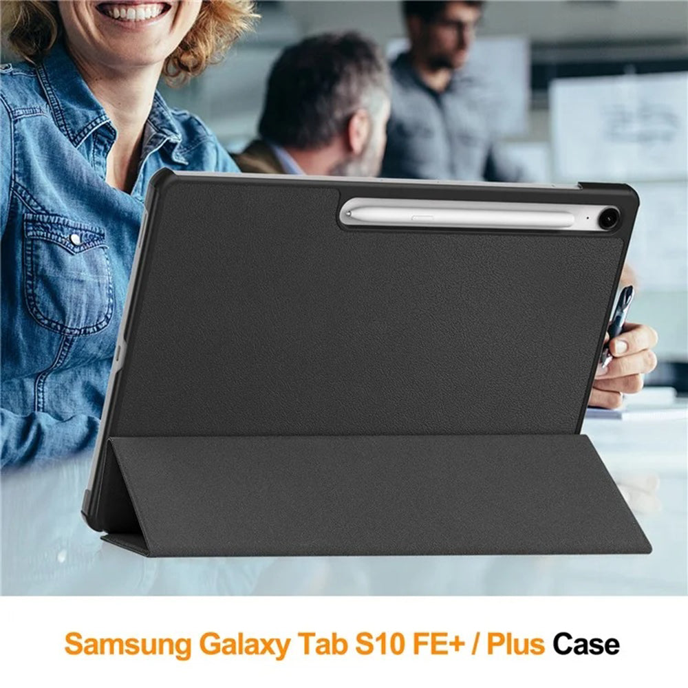 Husa pentru Samsung Galaxy Tab S10 FE+, Techsuit, FoldPro, Neagra