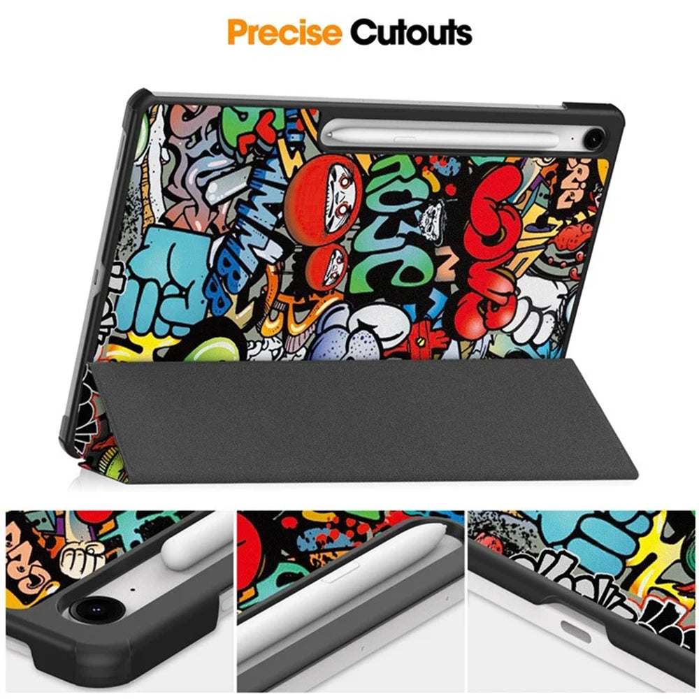 Husa pentru Samsung Galaxy Tab S10 FE+, Techsuit, FoldPro Urban Vibe, Multicolor