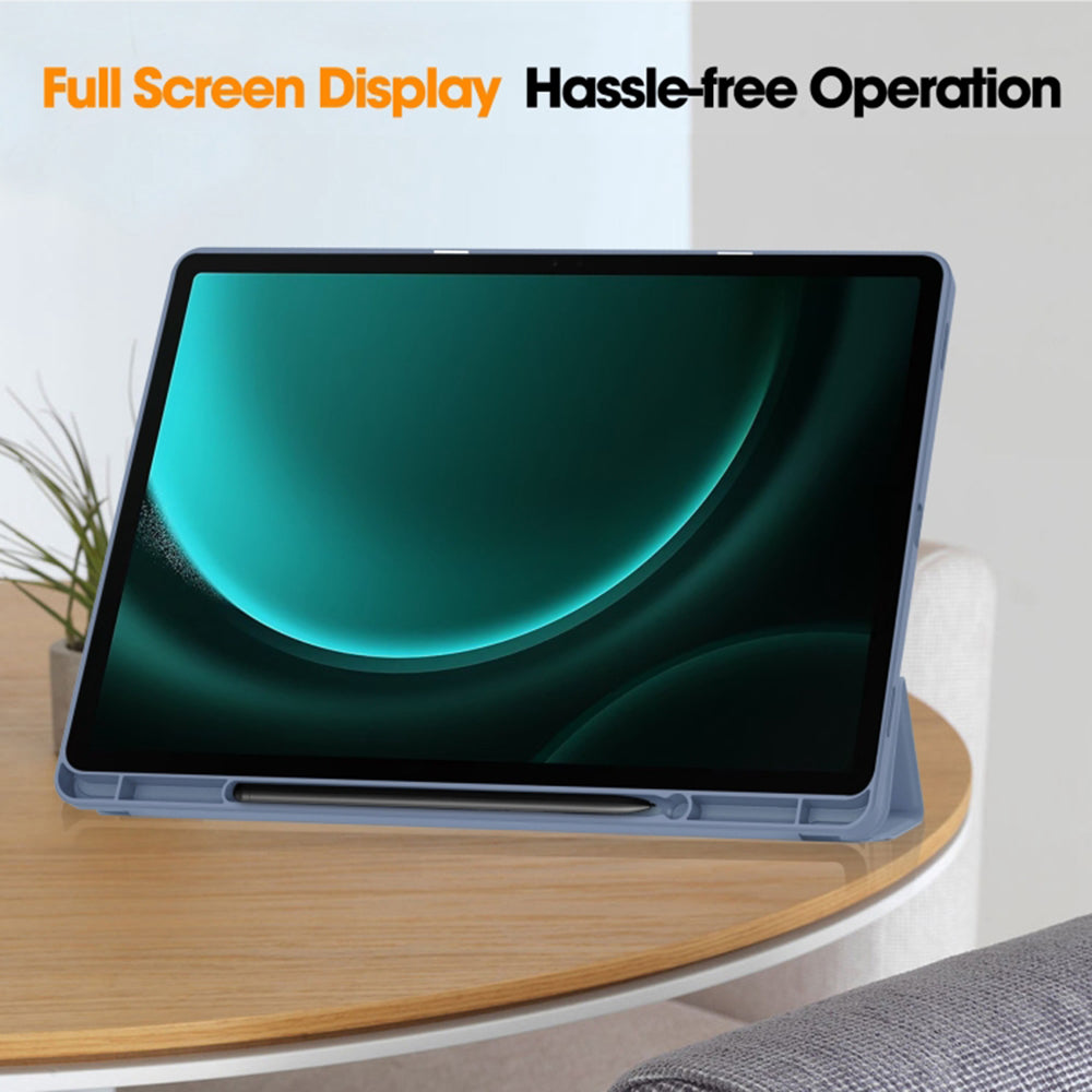 Husa pentru Samsung Galaxy Tab S10+ / Tab S9 FE+ / Tab S9+, Techsuit, Flex Trifold, Gri