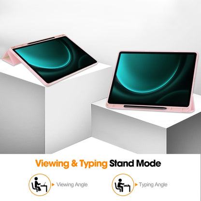 Husa pentru Samsung Galaxy Tab S10+ / Tab S9 FE+ / Tab S9+, Techsuit, Flex Trifold, Roz