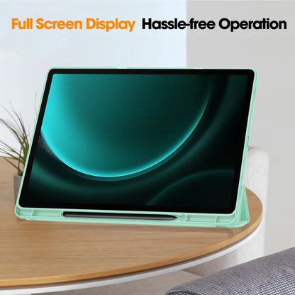 Husa pentru Samsung Galaxy Tab S10+ / Tab S9+, Techsuit, Flex Trifold, Roz
