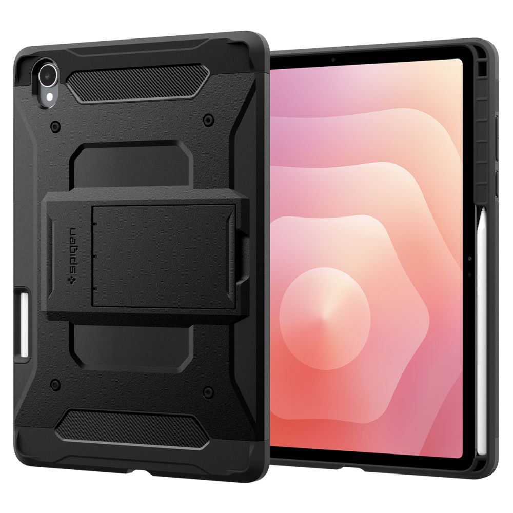 Husa pentru Samsung Galaxy Tab S12 Plus, Spigen, Tough Armor Pro, Neagra ACS11827