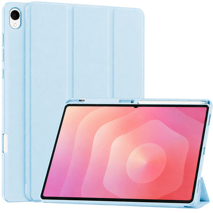 Husa pentru Samsung Galaxy Tab S12 Plus, Techsuit, Flex Trifold, Albastra