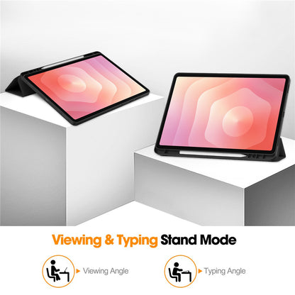 Husa pentru Samsung Galaxy Tab S12 Plus, Techsuit, Flex Trifold, Gri