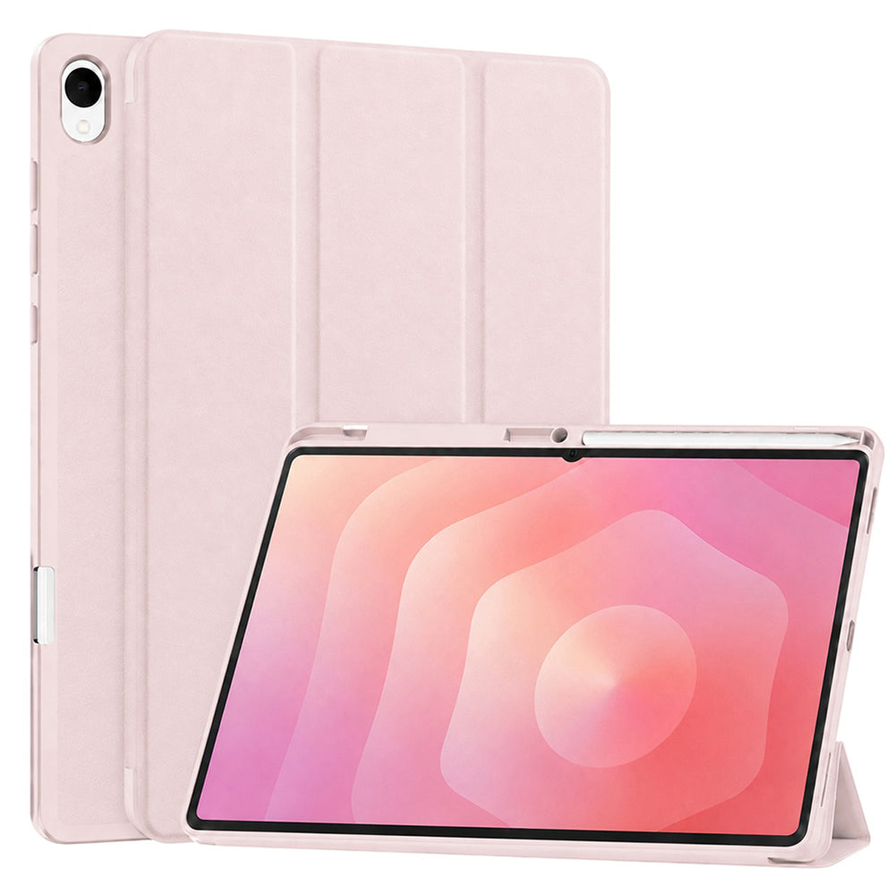 Husa pentru Samsung Galaxy Tab S12 Plus, Techsuit, Flex Trifold, Roz