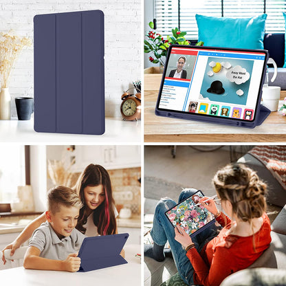 Husa pentru Samsung Galaxy Tab S6 Lite (2024) / Tab S6 Lite (2022) / Tab S6 Lite (2020), Techsuit, Flex Trifold, Bleumarin