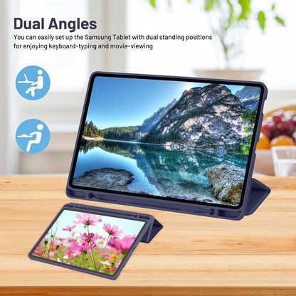 Husa pentru Samsung Galaxy Tab S6 Lite (2024) / Tab S6 Lite (2022) / Tab S6 Lite (2020), Techsuit, Flex Trifold, Bleumarin