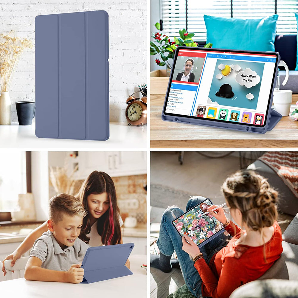 Husa pentru Samsung Galaxy Tab S6 Lite (2024) / Tab S6 Lite (2022) / Tab S6 Lite (2020), Techsuit, Flex Trifold, Mov