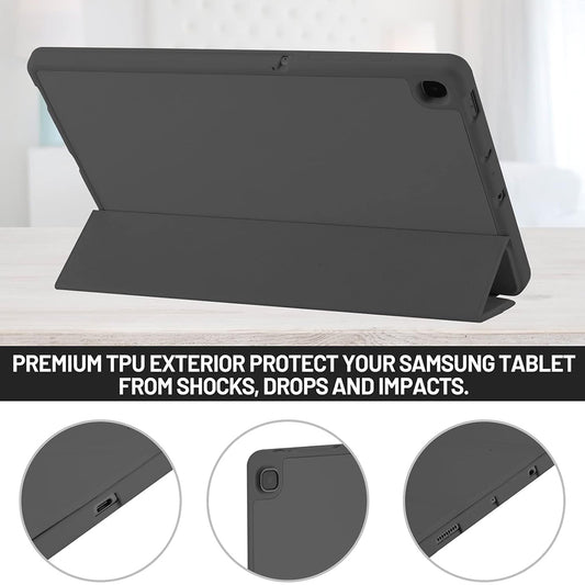 Husa pentru Samsung Galaxy Tab S6 Lite (2024) / Tab S6 Lite (2022) / Tab S6 Lite (2020), Techsuit, Flex Trifold, Neagra