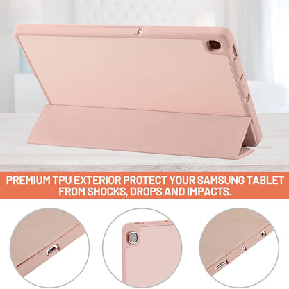 Husa pentru Samsung Galaxy Tab S6 Lite (2024) / Tab S6 Lite (2022) / Tab S6 Lite (2020), Techsuit, Flex Trifold, Roz