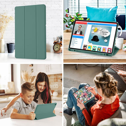 Husa pentru Samsung Galaxy Tab S6 Lite (2024) / Tab S6 Lite (2022) / Tab S6 Lite (2020), Techsuit, Flex Trifold, Verde
