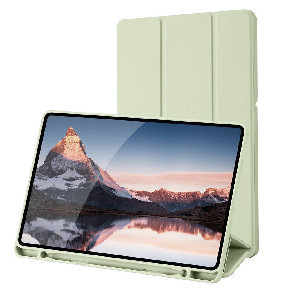 Husa pentru Samsung Galaxy Tab S6 Lite (2024) / Tab S6 Lite (2022) / Tab S6 Lite (2020), Techsuit, Flex Trifold, Verde Matcha