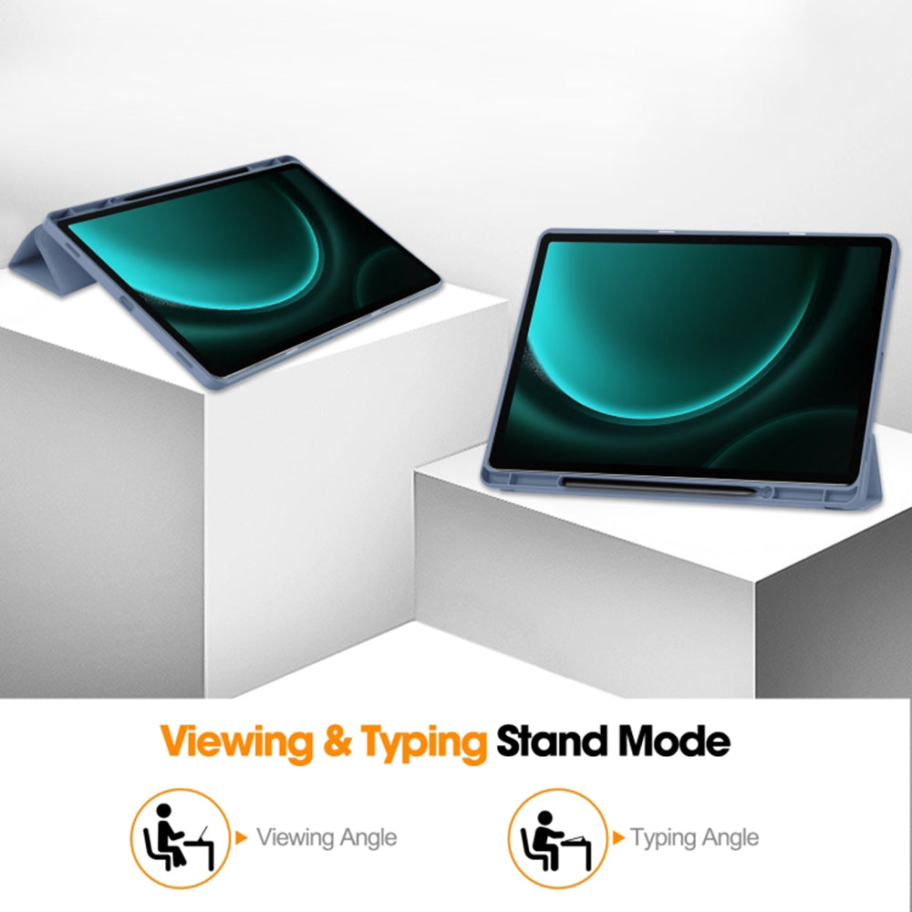 Husa pentru Samsung Galaxy Tab S9 FE+, Techsuit, Flex Trifold, Mov